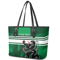 Personalized Belgium East Flanders Leather Tote Bag