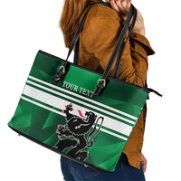 Personalized Belgium East Flanders Leather Tote Bag