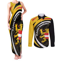 Personalized Belgium Flemish Brabant Couples Matching Tank Maxi Dress and Long Sleeve Button Shirt