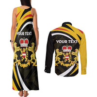 Personalized Belgium Flemish Brabant Couples Matching Tank Maxi Dress and Long Sleeve Button Shirt