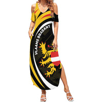 Personalized Belgium Flemish Brabant Family Matching Summer Maxi Dress and Hawaiian Shirt
