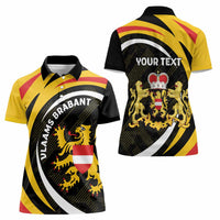Personalized Belgium Flemish Brabant Women Polo Shirt