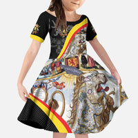 Belgium Leo Belgicus Family Matching Summer Maxi Dress and Hawaiian Shirt