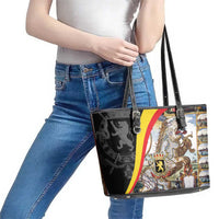 Belgium Leo Belgicus Leather Tote Bag