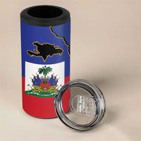 Hispaniola Personalized 4 in 1 Can Cooler Tumbler Dominican Republic Haiti Flag Together