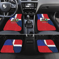 Hispaniola Personalized Car Mats Dominican Republic Haiti Flag Together