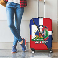 Hispaniola Personalized Luggage Cover Dominican Republic Haiti Flag Together