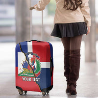 Hispaniola Personalized Luggage Cover Dominican Republic Haiti Flag Together