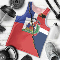 Hispaniola Personalized Men Tank Top Dominican Republic Haiti Flag Together