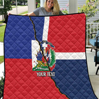 Hispaniola Personalized Quilt Dominican Republic Haiti Flag Together