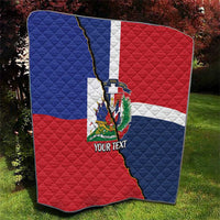 Hispaniola Personalized Quilt Dominican Republic Haiti Flag Together