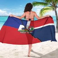 Hispaniola Personalized Sarong Dominican Republic Haiti Flag Together