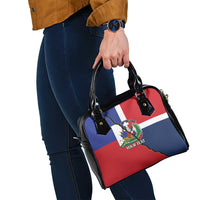 Hispaniola Personalized Shoulder Handbag Dominican Republic Haiti Flag Together