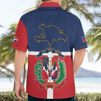 Hispaniola Map Hawaiian Shirt Dominican Republic Haiti Flag Together