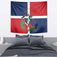Hispaniola Map Tapestry Dominican Republic Haiti Flag Together