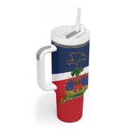 Hispaniola Map Tumbler With Handle Dominican Republic Haiti Flag Together