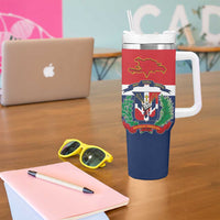Hispaniola Map Tumbler With Handle Dominican Republic Haiti Flag Together