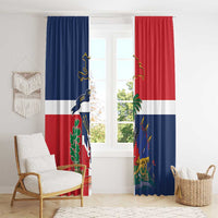 Hispaniola Map Window Curtain Dominican Republic Haiti Flag Together