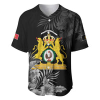 First Empire of Haiti Personalized Baseball Jersey Black Hibiscus Liberte ou la Mort!