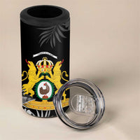 First Empire of Haiti Personalized 4 in 1 Can Cooler Tumbler Black Hibiscus Liberte ou la Mort!