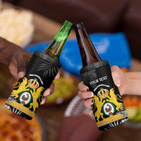 First Empire of Haiti Personalized 4 in 1 Can Cooler Tumbler Black Hibiscus Liberte ou la Mort!