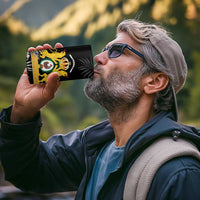 First Empire of Haiti Personalized 4 in 1 Can Cooler Tumbler Black Hibiscus Liberte ou la Mort!