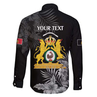 First Empire of Haiti Personalized Family Matching Off Shoulder Short Dress and Hawaiian Shirt Black Hibiscus Liberte ou la Mort!