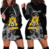 First Empire of Haiti Personalized Hoodie Dress Black Hibiscus Liberte ou la Mort!