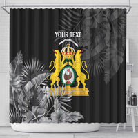 First Empire of Haiti Personalized Shower Curtain Black Hibiscus Liberte ou la Mort!