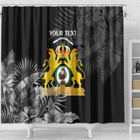 First Empire of Haiti Personalized Shower Curtain Black Hibiscus Liberte ou la Mort!