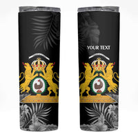 First Empire of Haiti Personalized Skinny Tumbler Black Hibiscus Liberte ou la Mort!