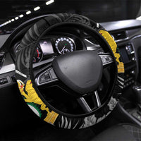 First Empire of Haiti Steering Wheel Cover Black Hibiscus Liberte ou la Mort!