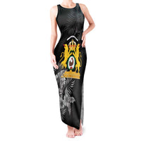 First Empire of Haiti Personalized Tank Maxi Dress Black Hibiscus Liberte ou la Mort!