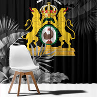 First Empire of Haiti Personalized Window Curtain Black Hibiscus Liberte ou la Mort!