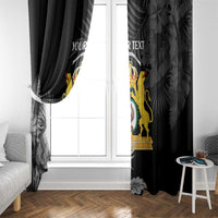 First Empire of Haiti Personalized Window Curtain Black Hibiscus Liberte ou la Mort!