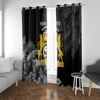 First Empire of Haiti Personalized Window Curtain Black Hibiscus Liberte ou la Mort!