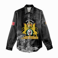 First Empire of Haiti Personalized Women Casual Shirt Black Hibiscus Liberte ou la Mort!