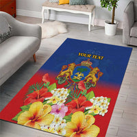 Second Empire of Haiti 1849-1859 Personalized Area Rug Tropical Hibiscus Flowers