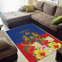 Second Empire of Haiti 1849-1859 Personalized Area Rug Tropical Hibiscus Flowers