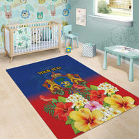 Second Empire of Haiti 1849-1859 Personalized Area Rug Tropical Hibiscus Flowers