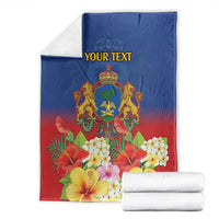 Second Empire of Haiti 1849-1859 Personalized Blanket Tropical Hibiscus Flowers