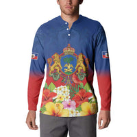 Second Empire of Haiti 1849-1859 Personalized Button Sweatshirt Tropical Hibiscus Flowers