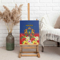 Second Empire of Haiti 1849-1859 Personalized Canvas Wall Art Tropical Hibiscus Flowers