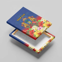 Second Empire of Haiti 1849-1859 Personalized Canvas Wall Art Tropical Hibiscus Flowers