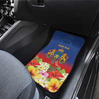Second Empire of Haiti 1849-1859 Personalized Car Mats Tropical Hibiscus Flowers