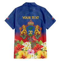 Second Empire of Haiti 1849-1859 Personalized Family Matching Tank Maxi Dress and Hawaiian Shirt Tropical Hibiscus Flowers