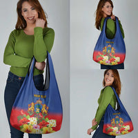 Second Empire of Haiti 1849-1859 Personalized Grocery Bag Tropical Hibiscus Flowers