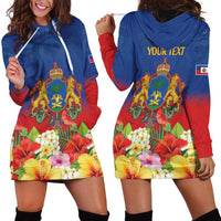 Second Empire of Haiti 1849-1859 Personalized Hoodie Dress Tropical Hibiscus Flowers