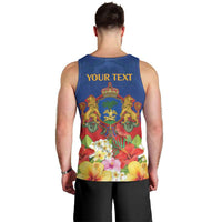 Second Empire of Haiti 1849-1859 Personalized Men Tank Top Tropical Hibiscus Flowers