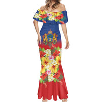 Second Empire of Haiti 1849-1859 Personalized Mermaid Dress Tropical Hibiscus Flowers